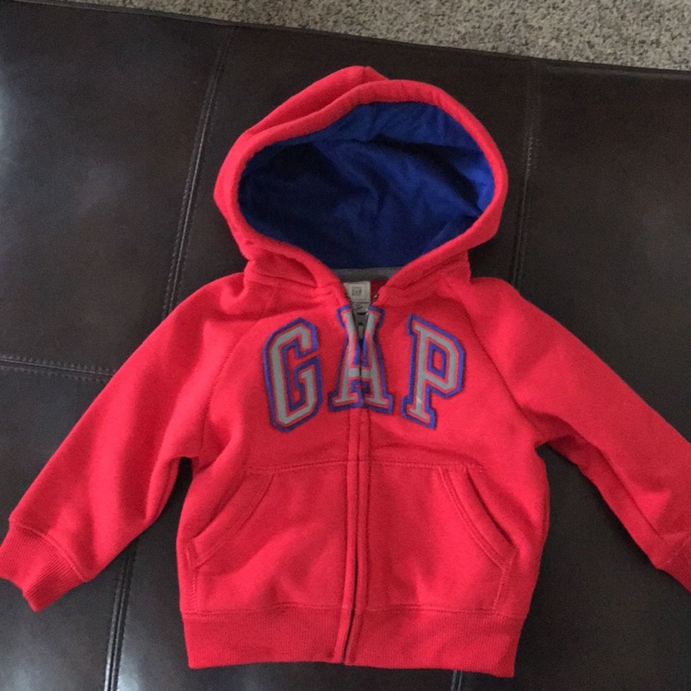 GAP zip up hoodie size 12-18 months